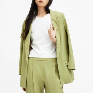 Aleida Lightweight Tri Blazer and Pants - Olive Green - Size 4